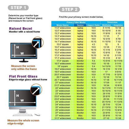WELINC 22 Inch - 16:10 Aspect Ratio - Computer Privacy Screen Filter for Widescreen Monitor - Anti-Glare - Anti-Scratch Protector Film - Protects Your Eyes from Harmful Glare and Blue Light