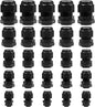 25 Pcs Nylon Cable Glands, PG7 PG9 PG11 PG13.5 PG16 Strain Relief Cable Cord Connector IP68 Waterproof Junction Box Wire Protectors Adjustable for 3-13mm Cable Diameter