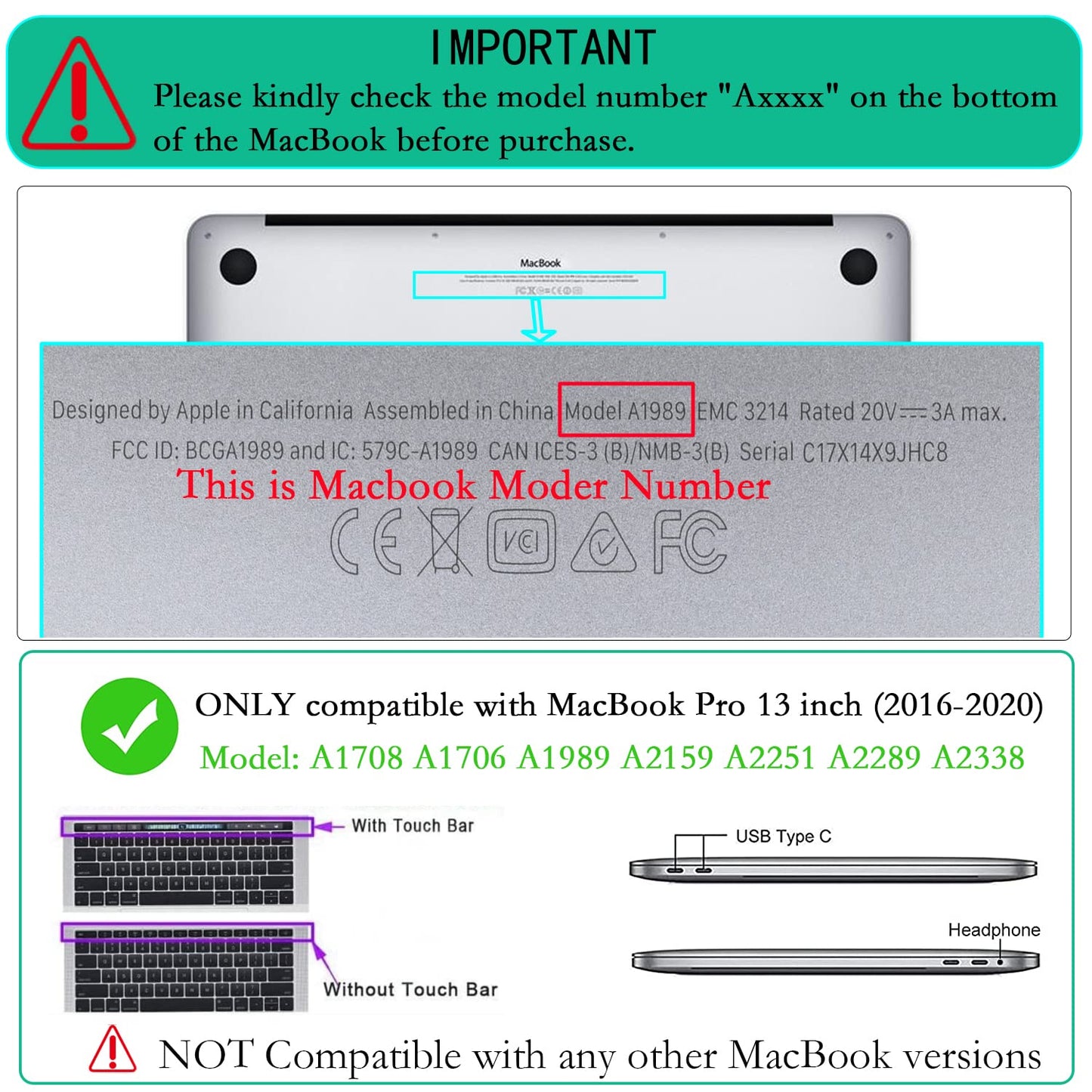 LanBaiLan Compatible for MacBook Pro 13 inch with Touch Bar M2 2026 2025 2024 2023 2022-2016 A2338 M1 A2251 A2289 A2159 A1989 A1708 A1706, Laptop Hardshell Case and Keyboard Cover, Graffiti
