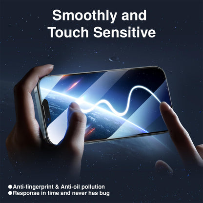 SMARTDEVIL 2 Pack Privacy Screen Protector for iPhone 14 Pro, 28° Anti-Spy 9H Tempered Glass, Impact & Scratch Resistant, Auto Dust & Bubble-Free Install Frame, Easy to Install, Case-Friendly