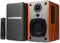 SINGING WOOD BT25 Powered Bluetooth Bookshelf Speakers with Subwoofer Output, 80W Hi-Fi Active 2.0 Stereo System, Optical/RCA Inputs, Studio Monitors for Home Theater, PC Gaming, Turntable