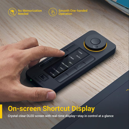 XENCELABS Quick Keys for PC, MacBook, Desktop, Drawing Tablet, Pen Display, OLED Display, 44 Customizable Shortcuts Keydail for Digital Drawing, Video Editing, Photo Retouching, Windows/macOS