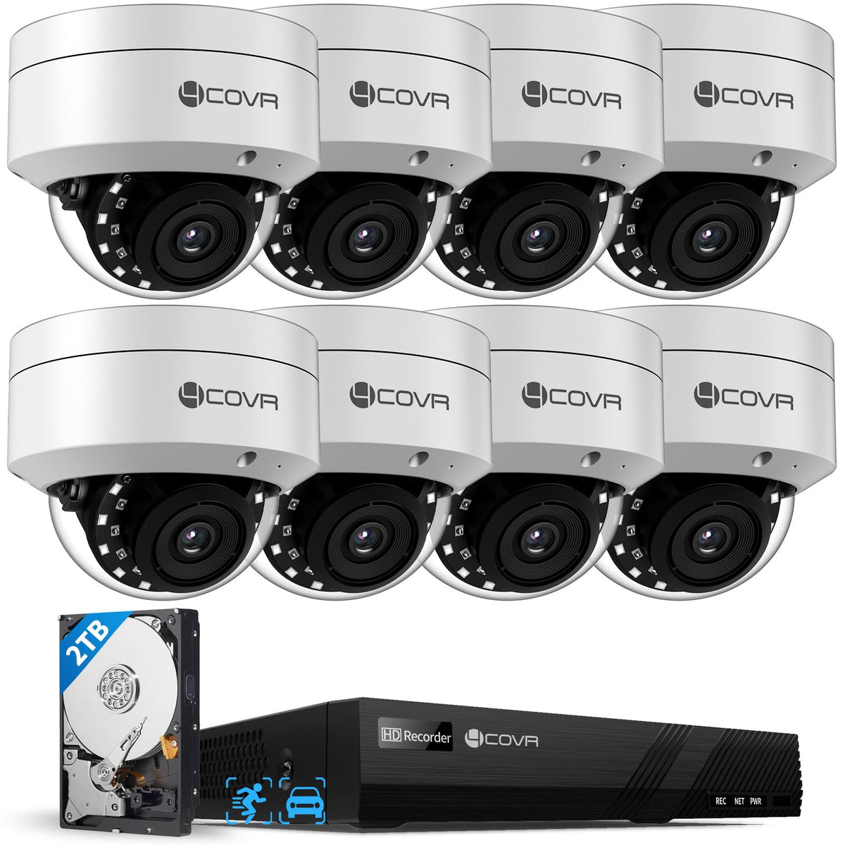 4COVR 16 Channel PoE Security Camera System for Business, 4TB, LY54AX5M1616