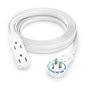 Maximm 2 Ft UL Certified 360° Rotating Flat Plug Extension Cord, 3-Outlet