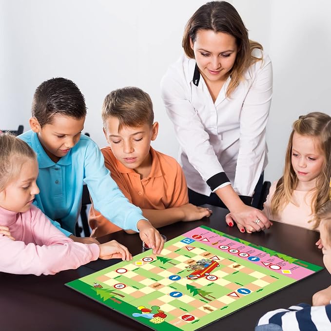 Zhanmai 4 Pcs Folding Blank Game Board, 18" x 18" DIY Create Make Your Own Game Board, Blank Quad Fold Dry Erase Battle for Family School Classroom DIY Activities