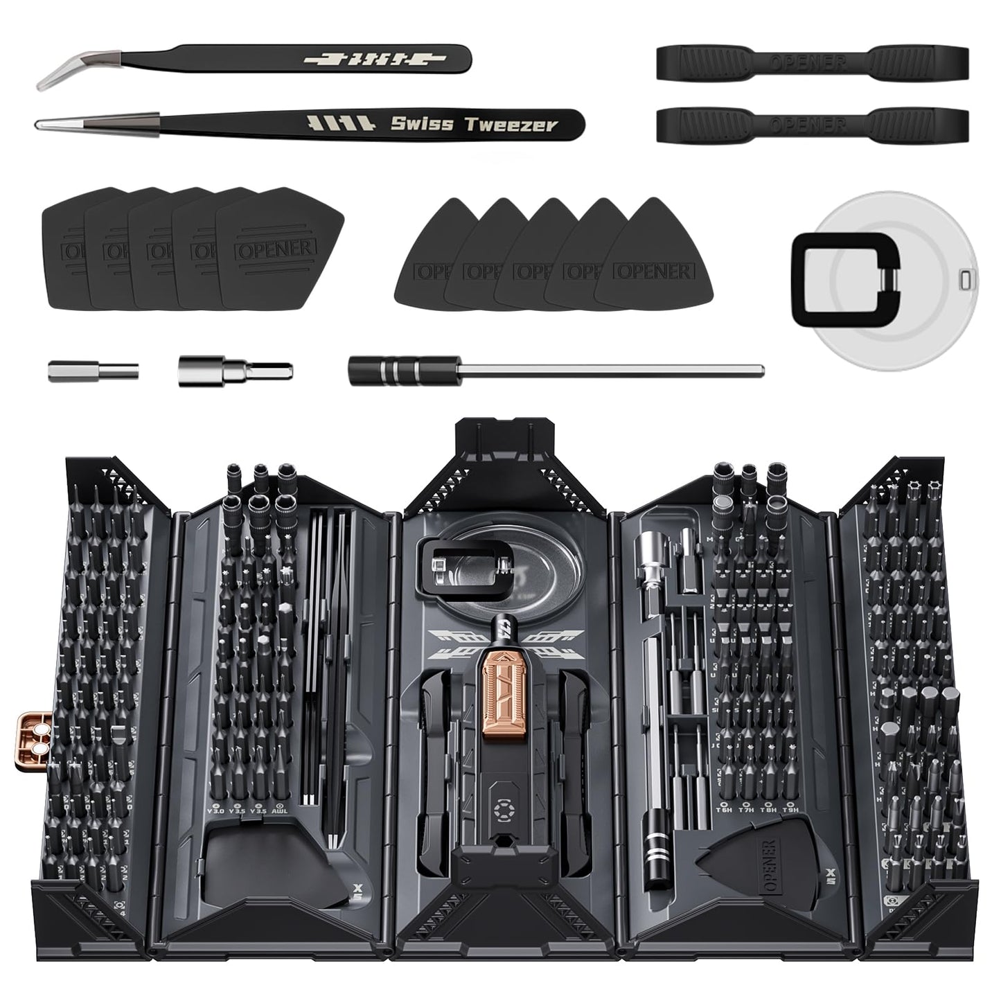 Mini Precision Manual Screwdriver Set,JAKEMY 180 in 1 Laptop Screwdriver Repair Tool Kit,Magnetic Multi-Bit Tiny Manual Screwdriver Bit Kit for DIY,Computer,PS5,Xbox,RC Car,Jewelers,Glasses,Watch,Home