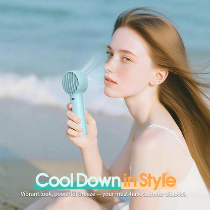 Mizong Mini Fan Portable Fan USB Rechargeable Handheld Fan with 3 Speed Wind Pocket Personal Cooling Fan for Desktop Travel Outdoor Vacation Concert Makeup Use