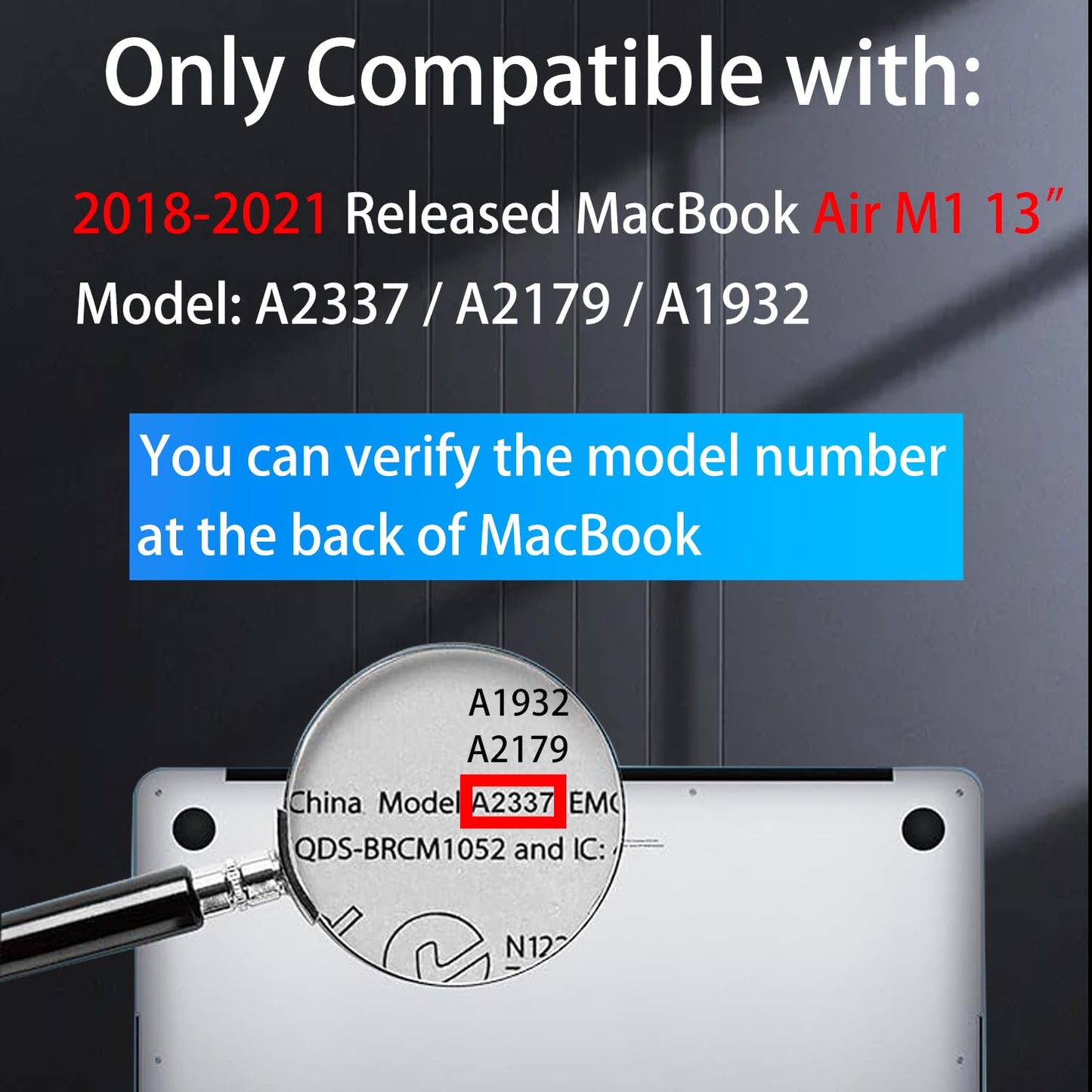 Teryeefi for MacBook Air M1 13 inch Case 2018 2019 2020 (Model A2337 A2179 A1932) with Touch ID & Retina, Printing Hard Shell Case + Keyboard Cover + Screen Protector, Landscape