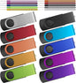Kepmem Swivel Pen Drive 8GB USB 3.0 Memory Stick Pack of 10, Colorful Multipack Zip Drives for Data Storage