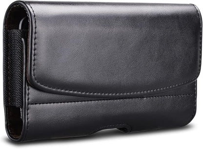 Phone Holster for iPhone 16 15 14 Pro Max 13 12 11 XR X XS SE 8 Plus 7 Plus 6s 6 Nylon Cell Phone Pouch Belt Holder Carrying Case with Belt Clip Loops,Black