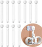 JOYROOM 12PCS Magnetic Cable Ties - Reusable Silicone Cord Organizer with Buckle Holes, Elastic Cable Management Straps for Data Cables, Charging Cords, and More (White)