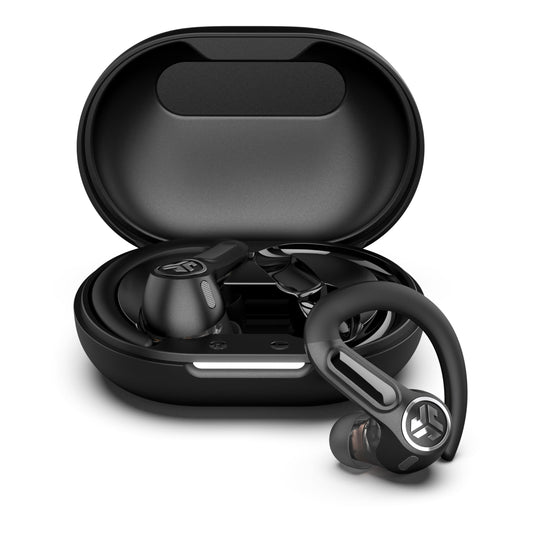 JLab Epic Air Sport ANC True Wireless Bluetooth 5 Earbuds, Headphones for Working Out, IP66 Sweatproof, 15-Hour Battery Life, 55-Hour Charging Case, Music Controls, 3 EQ Sound Settings