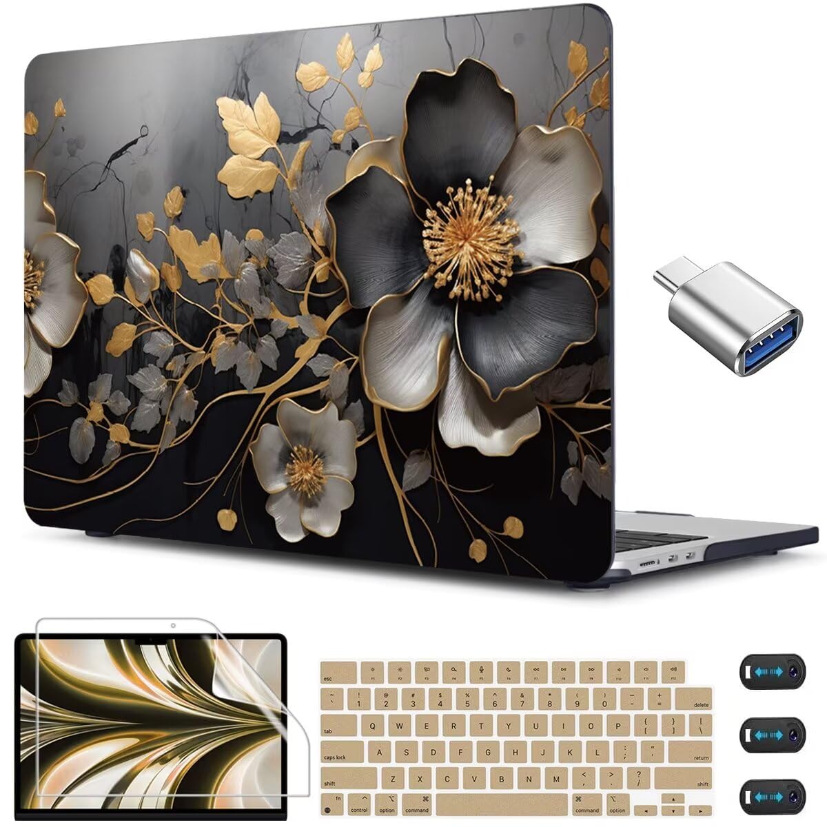 CISSOOK Compatible with MacBook Air 13.6 inch Case M2 M3 M4 M5 Ocean
