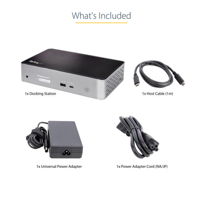 StarTech USB-C Quad 4K Dock, MacBook Pro/Air M1-M4 & Windows, 100W, DP HDMI