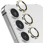YWXTW Camera Lens Protector for Samsung Galaxy S24 / S23 / S23 Plus, [NOT for S24 Plus] 9H Tempered Glass Metal Individual Ring Camera Screen Protector for S24 Accessories (Gold Glitter)