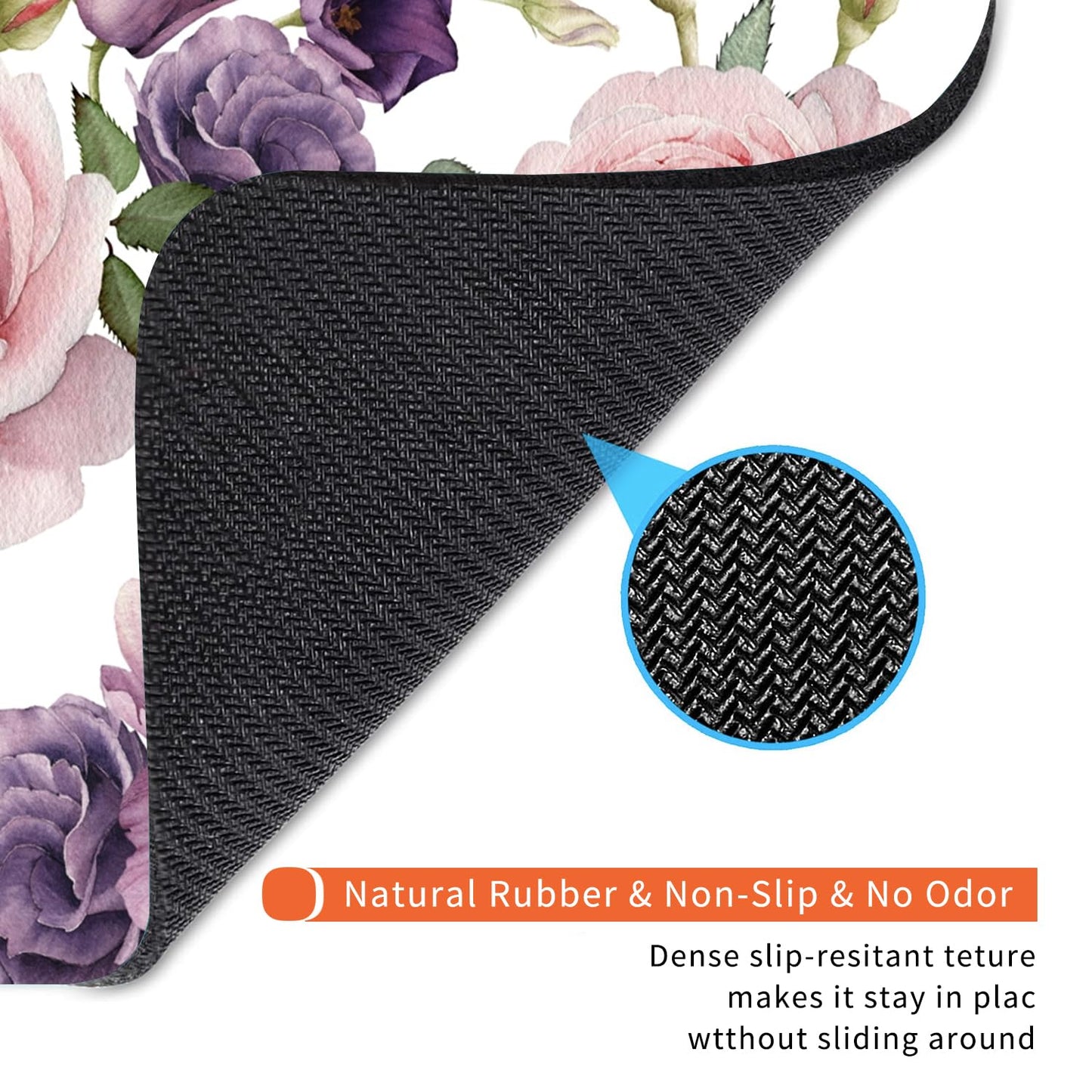 Armanza Square Mouse Pad Floral Roses,Personalized Premium-Textured Custom Mouse Mat Design,Washable Mousepad Cloth,Non-Slip Rubber Base Computer Mouse Pads for Wireless Mouse