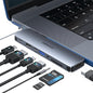 USB C Adapter HDMI USB Multiport Hub,8 in 2 Accessories with 4K@60hz HDMI,Thunderbolt 3,USB C and 3 USB A 3.0 Data Ports SD TF Card Reader, Audio (Grey)
