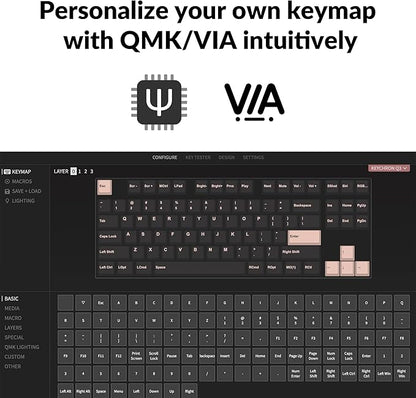Keychron Q3 QMK/VIA Wired Custom Mechanical Keyboard, Full Aluminum Tenkeyless Layout, Programmable Macro with Hot-swappable Gateron G Pro Brown Switch, Compatible with Mac Windows Linux (Blue)