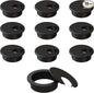 MAHDPRO Desk Grommet 2 Inch (50 mm) Pack of 10 - Black ABS Plastic Desk Cord Hole Cover to Arrange Cables & Wires Through Computer Table/Countertops