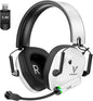 Wireless Gaming Headset for PC, PS5, PS4, Mac, Switch, Gaming Headphones with Noise Cancelling Mic, 2.4GHz USB Dongle, Bluetooth 5.4, 50mm Driver Stereo Sound, Cool Lights, 50H Battery(White)