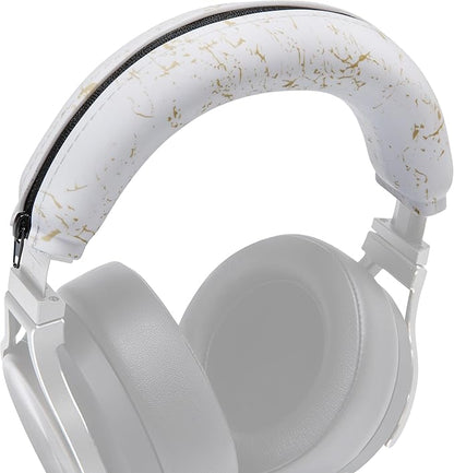 WC BandZ Virtuoso V2 - Silicone Headband Cover for Corsair Virtuoso Headphones by Wicked Cushions | Machine Washable, No More Flaking Leather | for Virtuoso Wireless, XT, and SE | Gold Marble