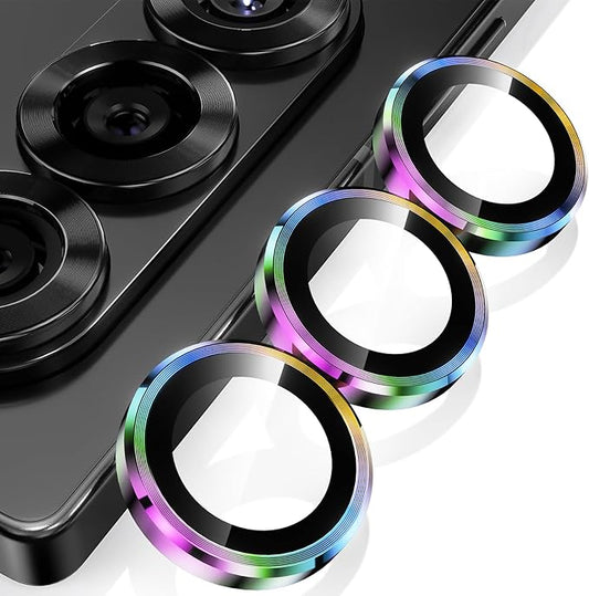 YWXTW for Samsung Galaxy Z Fold 7 Camera Lens Protector,[12X Stronger Adhesion] Individual Anti Scratch Metal Ring Tempered Glass Camera Screen Protector for Z Fold 7 Accessories 2025 (Multi-Coloured)
