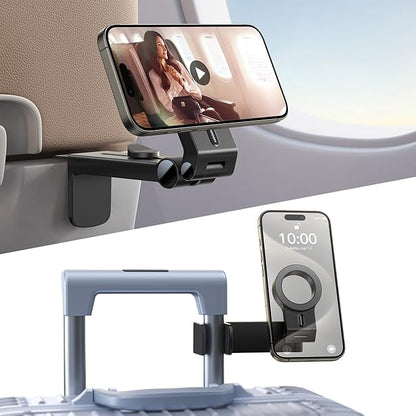 JOYROOM 2 Pack Airplane Phone Holder, Hands-Free Airplane Phone Mount, Airplane Essentials Phone Stand for iPhone 15 Pro Max 14 13 12, and Magsafe Case