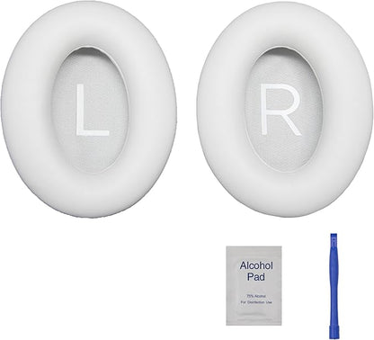 Replacement Ear Pads - Compatible with Bose QuietComfort 45 / SE Headphones, Soft Protein Leather,Premium Noise Cancelling Earpads, Durable & Comfortable Ear Cushions (QC 45-White)