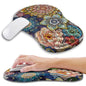 Kuosgm Ergonomic Mouse Pad Wrist Support with Memory Foam Massage Bulge, Carpal Tunnel Pain Relief Mousepad Wrist Rest for Mouse(12x8 inch, Blooming)
