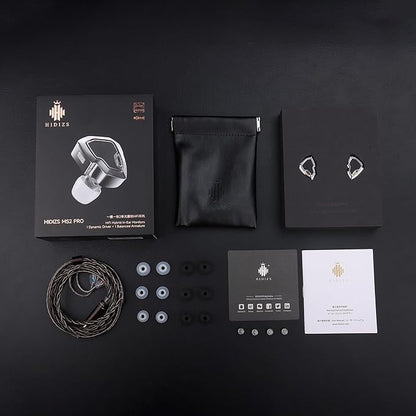 MS2 PRO in-Ear Monitor, 10.2mm Dual-Magnetic Drivers 1DD+1BA Hybird IEMs Wired Earbuds, Zinc Alloy Integrated Molding, Pneumatic Filters for Audiophile Musicians, Detachable 4.4mm OFC Cable