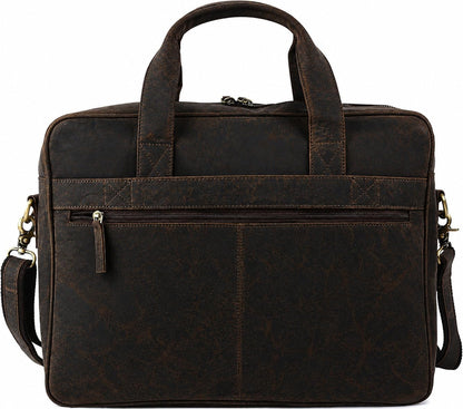 VINTAGE CRAFT SHOP Leather briefcases Laptop Messenger Bags Best Office Satchel Bag for Men and Women (Dark Brown)