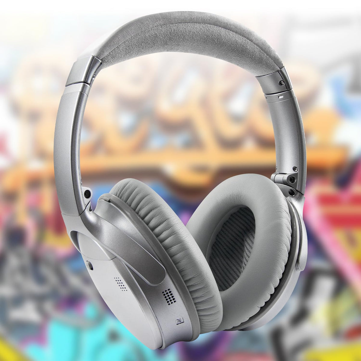 SoloWIT Earpads for Bose QC35, QC35 ii, QC45 - Silver