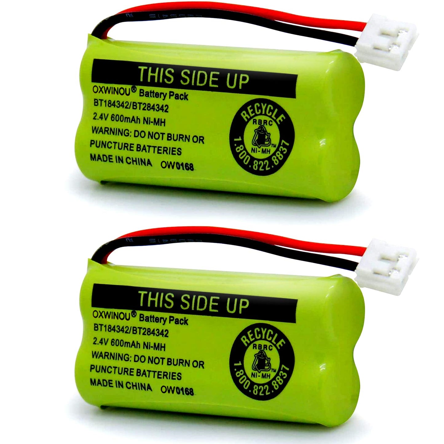 OXWINOU 2.4v BT184342 BT284342 BT18433 BT28433 BT183348 BT283348 BT-1011 Replacement Battery Compatible with Phone CS6209 CS6219 CS6229 DS6151 89-1330-01-00 CPH-515D(2-Pack)