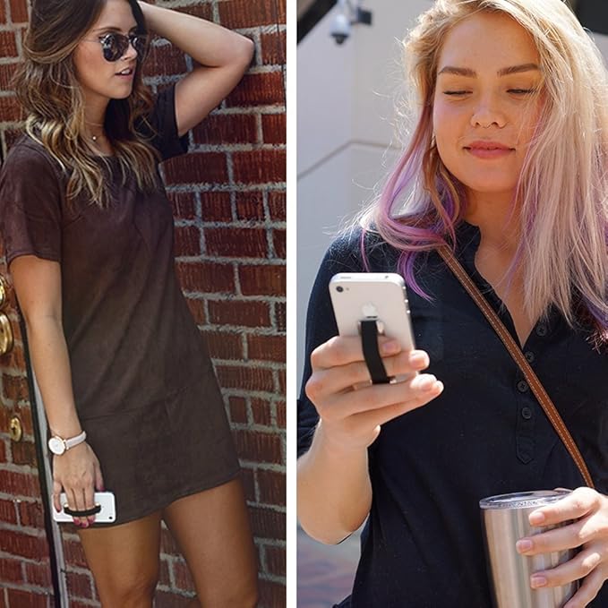 LOVEHANDLE Universal Phone Grip for Smartphones & Mini Tablets - Phone Holder for Hand - Wireless Charging Compatible - Made in The USA - Cherry Blossom