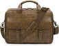 RAINSMORE Messenger Bag for Men 16 Inch Laptop Bag Vintage Leather Waterproof Laptop Briefcases Large Computer Satchel Bag
