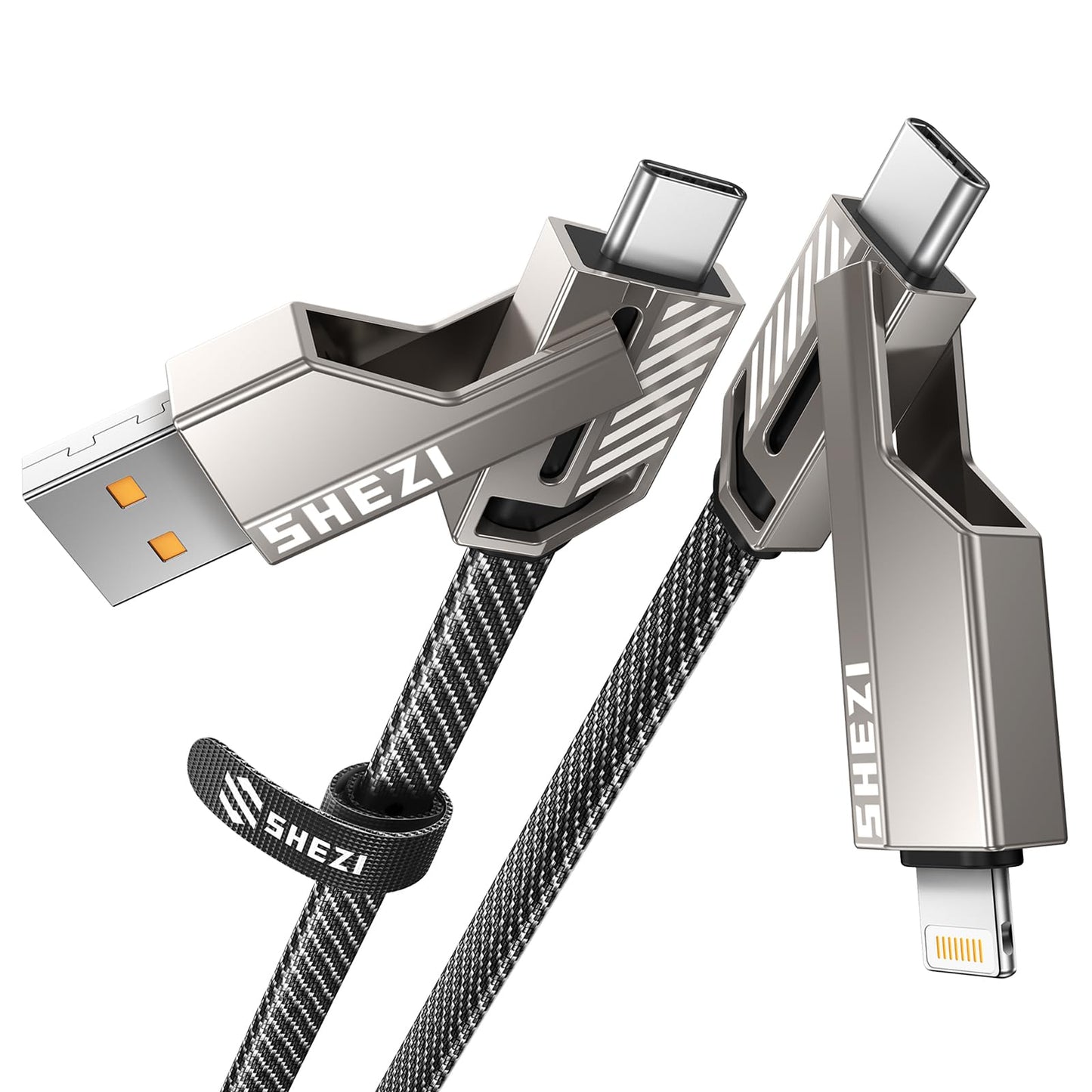Vexipia 4-in-1 USB C Cable 60W 3FT Compatible with Lightning Cable