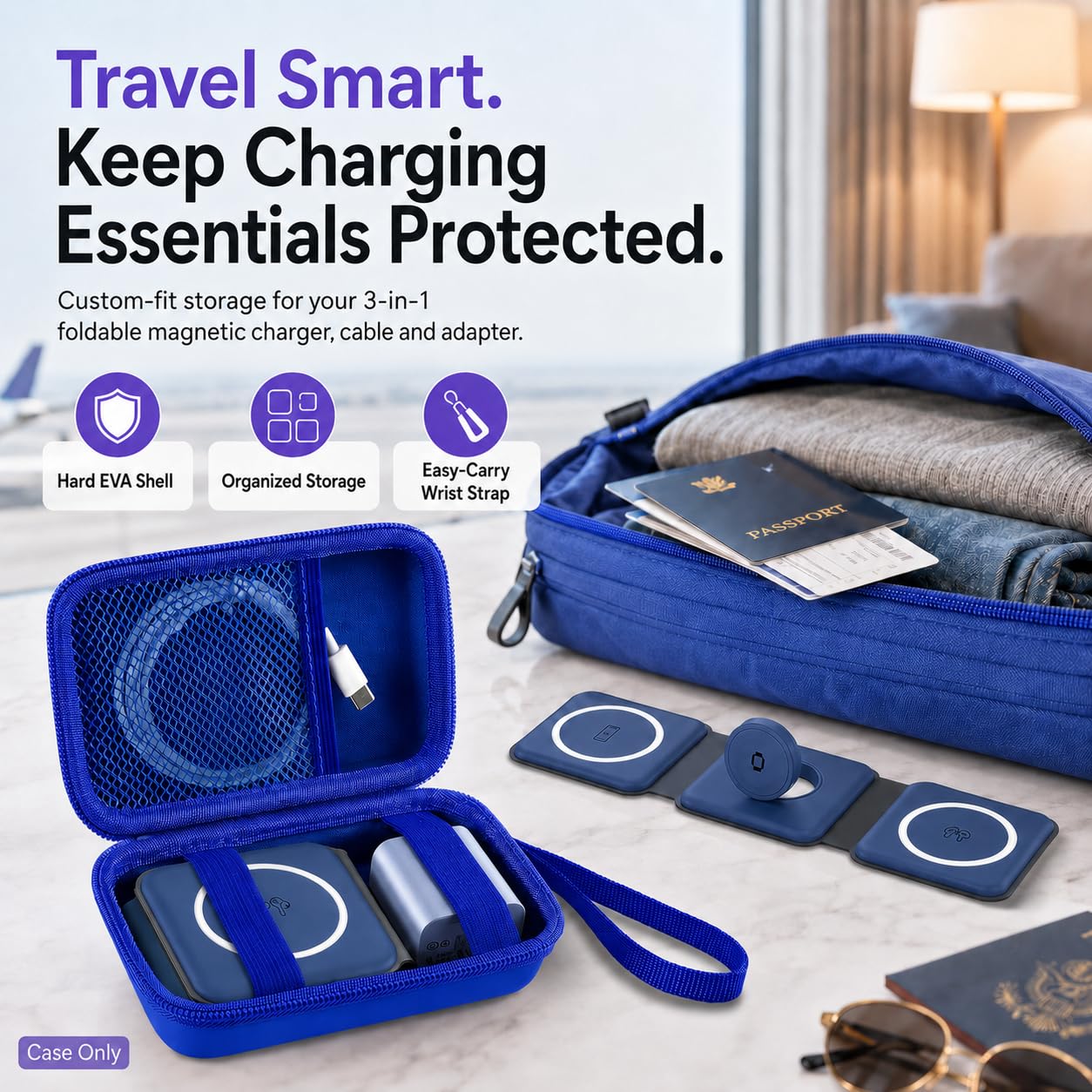 ANKHOH Travel Case for Iseyyox/for RTOPS/for QUZUDN 3 in 1 Wireless Charger