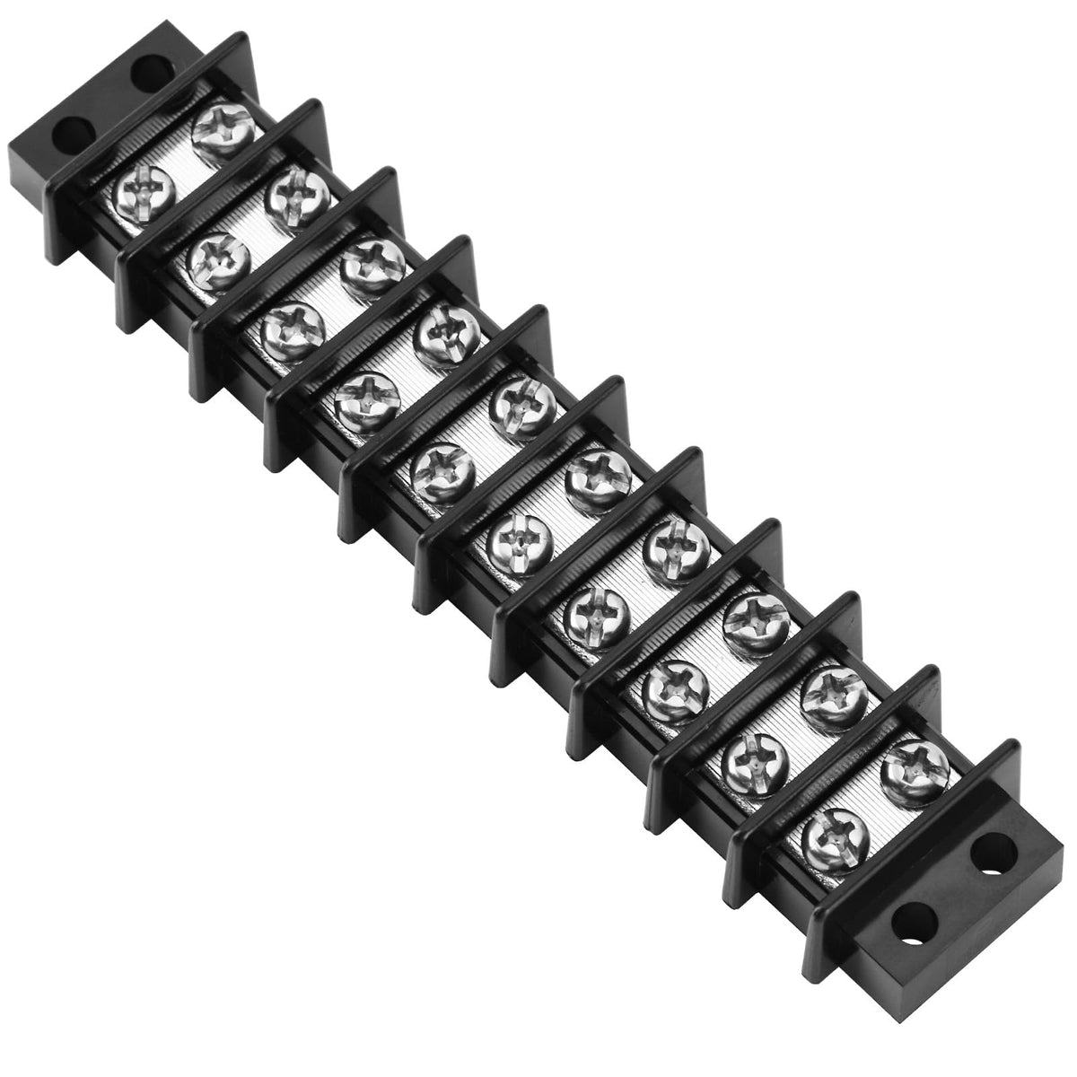 GLOSO Marine Terminal Blocks TBD Double Row Stainless 10-22 AWG Cu, 30A/600V- 1 Pack, 14 Poles