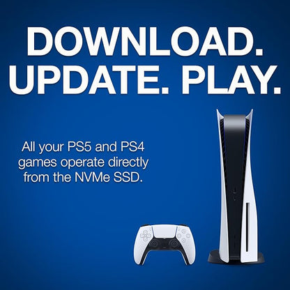 Seagate Game Drive PS5 NVMe SSD for PS5 2TB Internal Solid State Drive - PCIe Gen4 NVMe 1.4, Officially Licensed, Up to 7300MB/s with Heatsink (ZP2000GP3A1001)