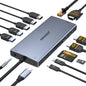 Docking Station Dual Monitor, 15 in 1 Triple Display Multiport Adapter Hub