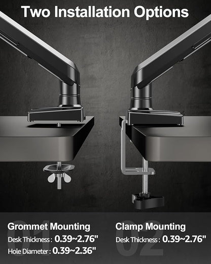 Single Monitor Mount Arm, Fits 13-32 Inch, Holds 4.4-22lbs, Full Motion, VESA 75x75/100x100, Desk Mount Freelift Pro