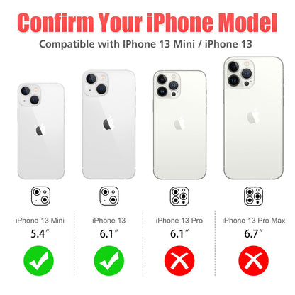 AGVEE 3+3 6 Pack for iPhone 13 & Mini Camera Lens Protector Cover