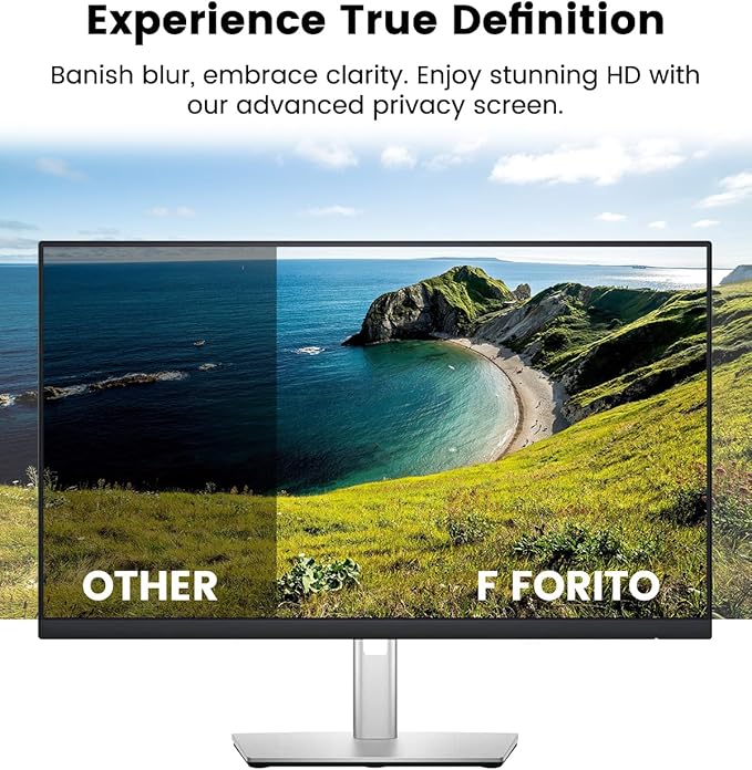 F FORITO 24 Inch 16:10 360°Privacy Screen Protector for Computer Monitor, Removable Eye Protection Anti Blue Light Anti Glare Computer Screen Privacy Shield for 24" Widescreen Monitors