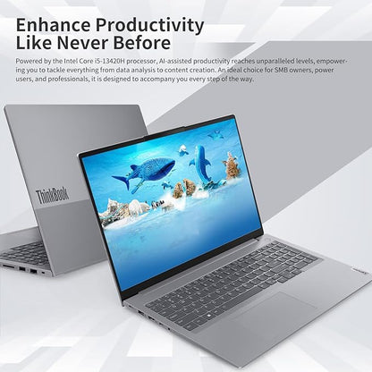 Lenovo ThinkBook 16 Business Laptop, 16" FHD+ Display, 8-Core Intel i5-13420H, 32GB DDR5 RAM, 2TB SSD, HDMI, SD Card Reader, Wi-Fi 6, Windows 11 Pro, Bundle with Targus USB-C 100W Docking Station