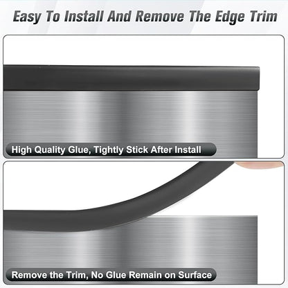 Edge Trim, 1/16" Rubber Edge Trim, Flexible Self Adhesive U Channel Edge Protector for Sharp Edge, Sheet Metal and Car Doors, Peel and Stick Car Door Edge Guard, Black Color, 20Ft