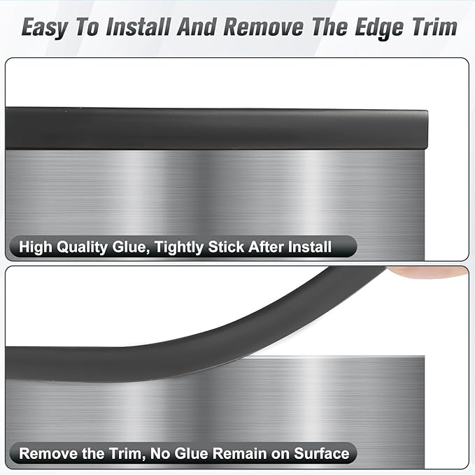 Edge Trim, 3/32" Rubber Edge Trim, Flexible Self Adhesive U Channel Edge Protector for Sharp Edge, Sheet Metal and Car Doors, Peel and Stick Auto Door Guard, Black Color, 20Ft