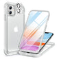 Miracase Glass Series for iPhone 11 Case 6.1 inch, Upgraded Full-Body Rugged Phone Bumper Case Cover with Built-in 9H Tempered Glass Screen Protector and Camera Protector, Matte Clear