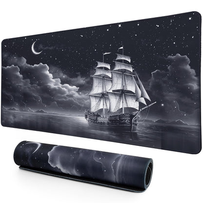 Lokigo Big Desk Pad, Large Desk Mat, 31.5"x15.7", Nautical Sailboat