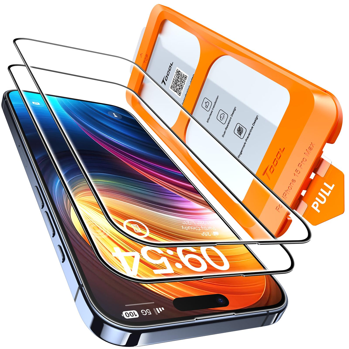 TOCOL for iPhone 16 Pro Privacy Screen Protector