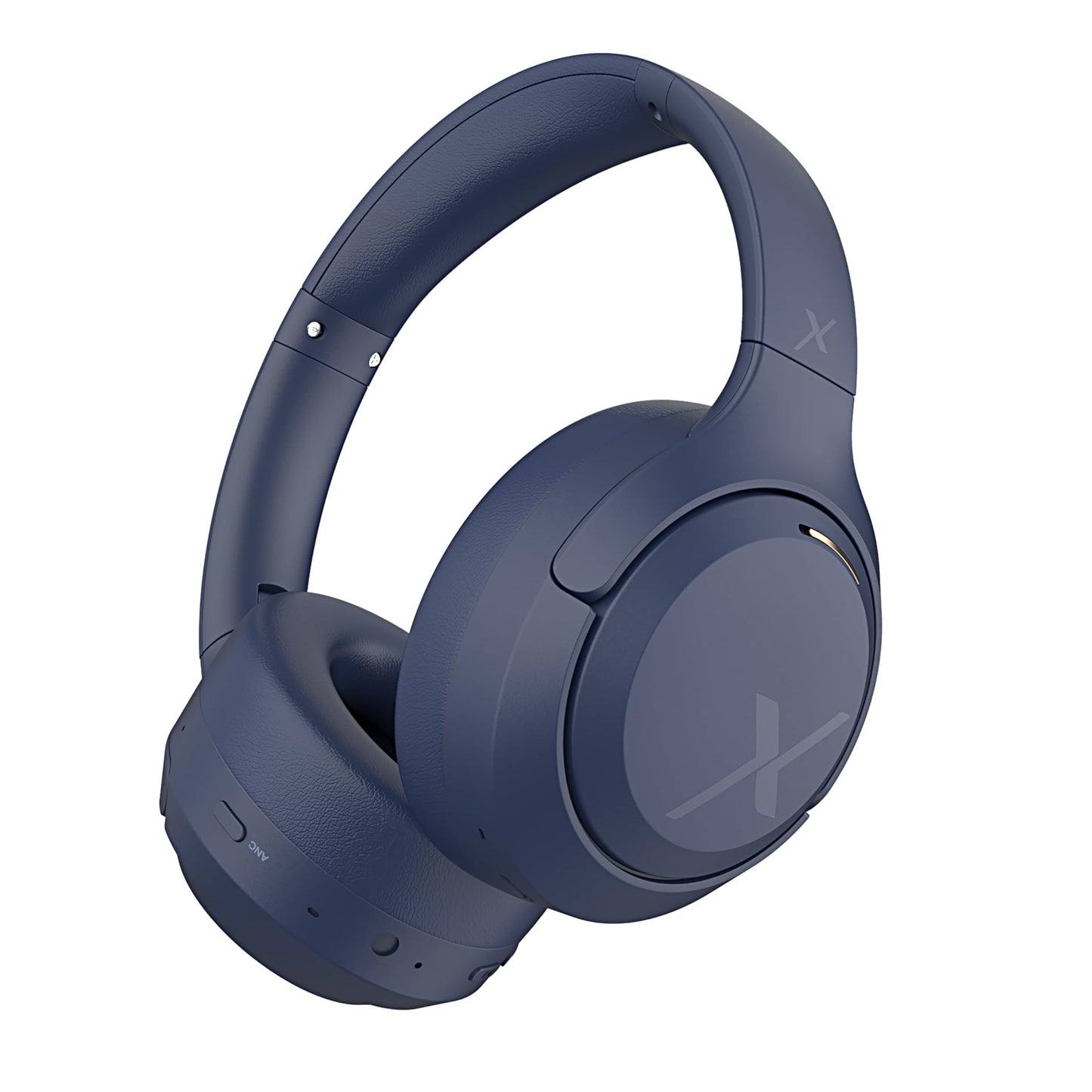 Riwbox Hybrid Active Noise Cancelling Headphones, Wireless Over Ear Bluetooth Headset, 60H Playtime, High-Fidelity, Foldable, Comfort&Immersion for Work/Commuting (Blue)